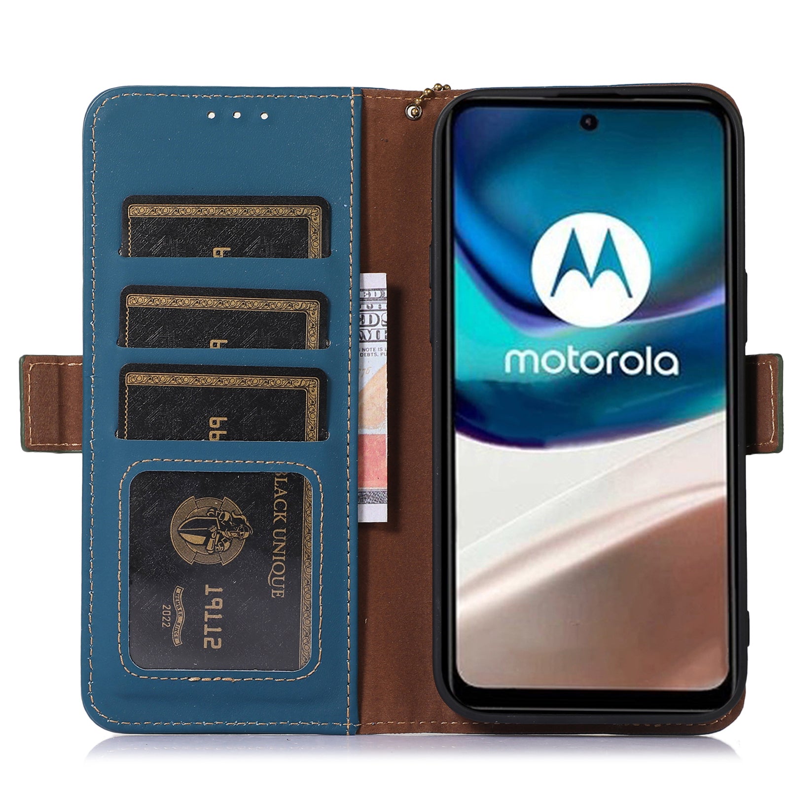 For Motorola Moto G73 5G Phone Stand Case Genuine Cow Leather RFID Blocking Wallet Phone Cover For Motorola Moto G73 5G Phone Stand Case Genuine Cow Leather RFID Blocking Wallet Phone Cover